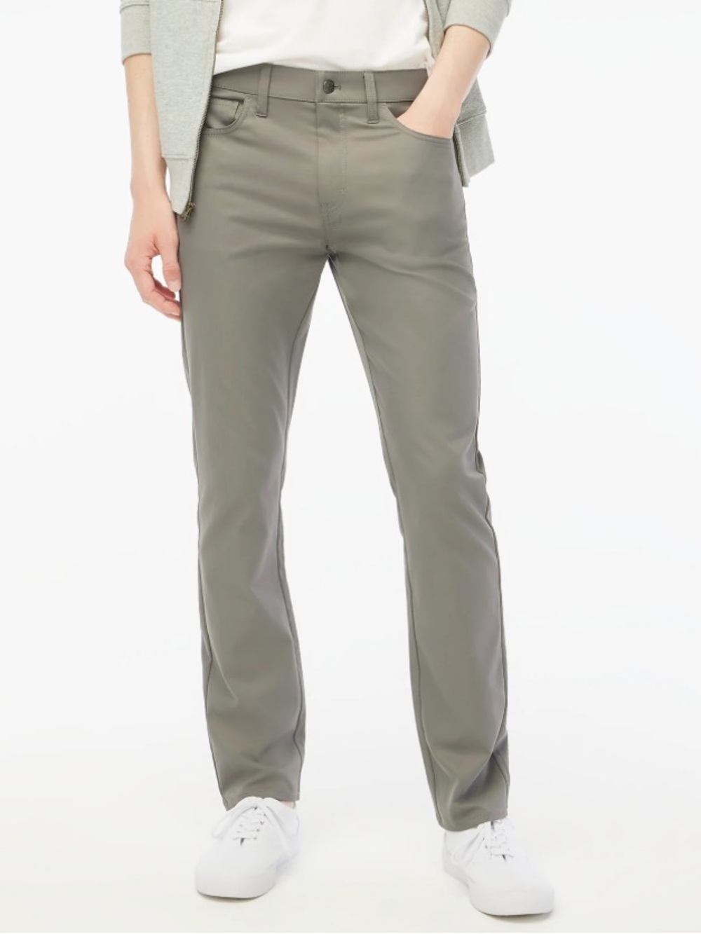 NEW J. CREW Factory Slim-fit five-pocket tech pant Metropolis Gray Size 33 x 30